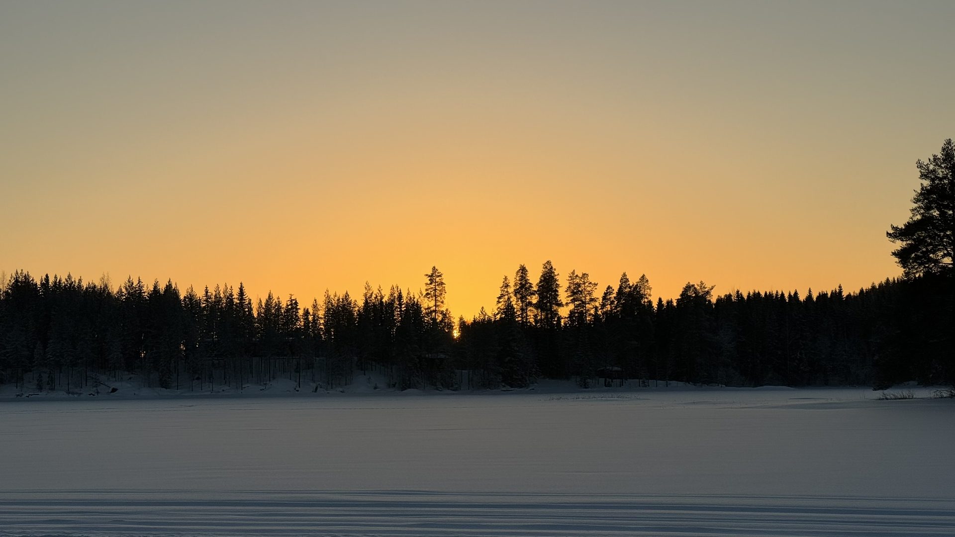 See Wintersonnenuntergang